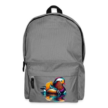 Mandarin duck - Backpack - elephant grey - Front