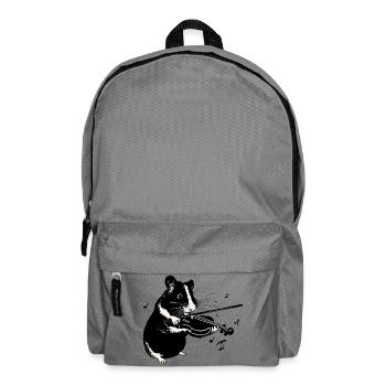 Hamster Playing a Violin - Music Hamster - Backpack - elephant grey - Front