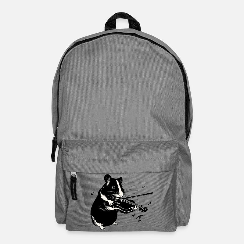 Hamster spielt auf einer Geige - Musik Hamster - Rucksack - Mittelgrau