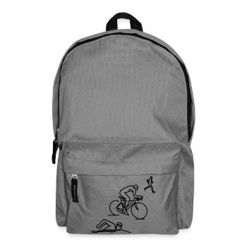 Triathlet Skizze - Rucksack - Mittelgrau - Vorne