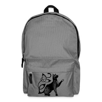 Chat noir celte - Sac à dos - gris éléphant - Devant