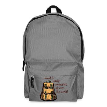 Je veux créer des souvenirs - Sac à dos - gris éléphant - Devant