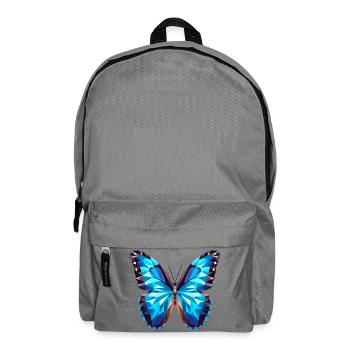 Blauer Schmetterling-Inspiriert vom Morphofalter - Rucksack - Mittelgrau - Vorne