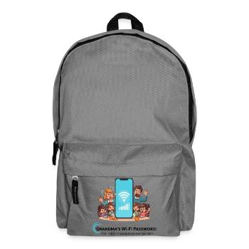 Omas WLAN-Passwort - Rucksack - Mittelgrau - Vorne