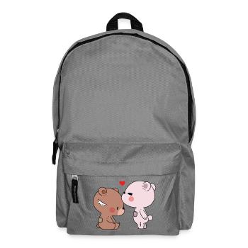 Liebevolle Bären und Freunde - Rucksack - Mittelgrau - Vorne