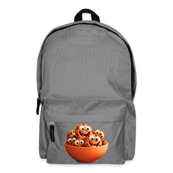 Des biscuits heureux avec des yeux et des sourires - Sac à dos - gris éléphant - Devant