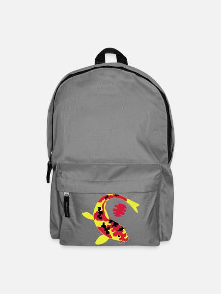 Abstract fish in bright colors - Backpack - elephant grey