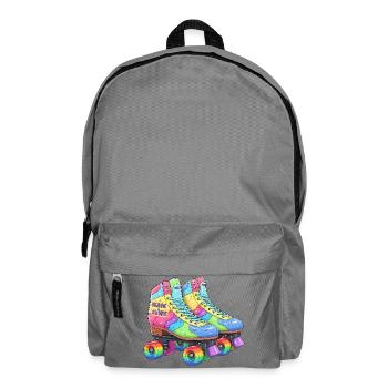 Retro Roller Skates Rainbow Skate & Shine Disco - Backpack - elephant grey - Front