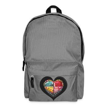 Herz_3 - Rucksack - Mittelgrau - Vorne