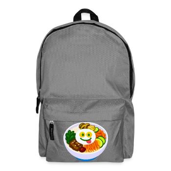 Mix Taste and Happiness -Happy Bowl of Bibimbap - Backpack - elephant grey - Front