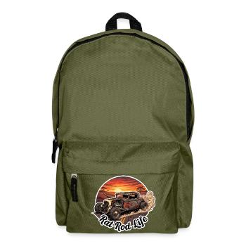 Vintage Hot Rod Leben - Rucksack - Olivgrün - Vorne