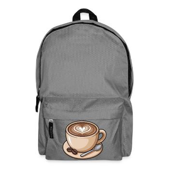 Tasse à café Latte Art en forme de cœur - Sac à dos - gris éléphant - Devant