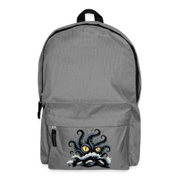 Tentacled Abyssal Beast Illustration - Backpack - elephant grey - Front