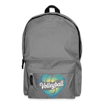 Volleyball Herz Volleyballer - Rucksack - Mittelgrau - Vorne