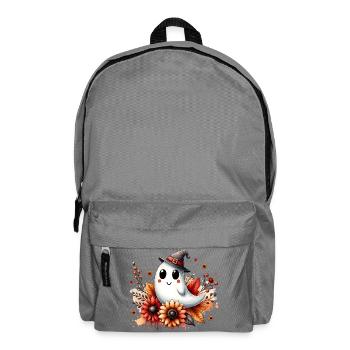 Herbstlicher Geist mit Blumen – Halloween Shirt - Rucksack - Mittelgrau - Vorne