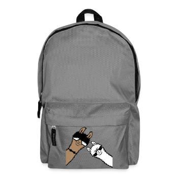 2 Cool Llamas Sunglasses Funny Nerd Friends - Backpack - elephant grey - Front