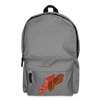 Salami Brot Cartoon - Rucksack - Mittelgrau - Vorne