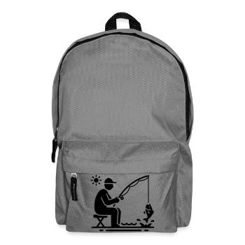 Pêche et pêche | Petri Heil Hobby Logo - Sac à dos - gris éléphant - Devant