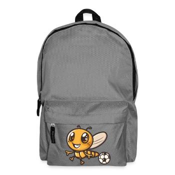 Biene Kick Maskottchen Fußball - Rucksack - Mittelgrau - Vorne