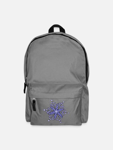 blaue_Schneeflocke - Rucksack - Mittelgrau
