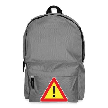 Attention! Beware Sign - Backpack - elephant grey - Front