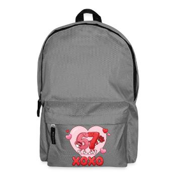 6 7 Sechs Sieben Meme Valentinstag Liebesgeschenk  - Rucksack - Mittelgrau - Vorne