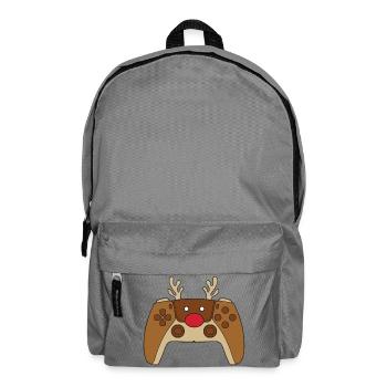 Rentier-Videospiel-Controller Weihnachtsspieler - Rucksack - Mittelgrau - Vorne