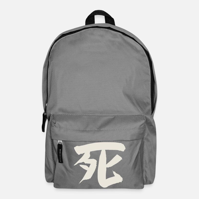 Tod (Japanisches Schriftzeichen) - Rucksack - Mittelgrau