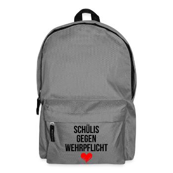 Students against conscription - Backpack - elephant grey - Front