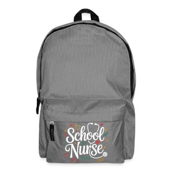 School Nurse Motif Hand Lettering - Backpack - elephant grey - Front