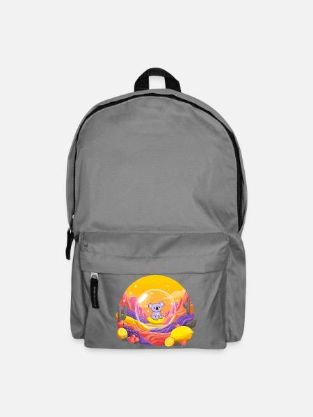 Koala im Glaskugel-Wunderland - Rucksack - Mittelgrau