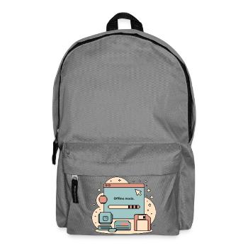 Offline Mode Retro Internet - Rucksack - Mittelgrau - Vorne