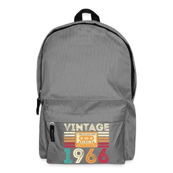 1966 Vintage Retro Geburtstagsgeschenk - Rucksack - Mittelgrau - Vorne