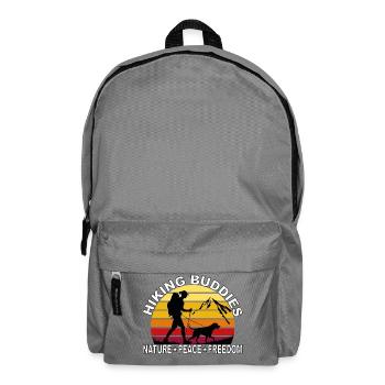Compagnons de randonnée - Nature, paix, liberté, liberté - Sac à dos - gris éléphant - Devant