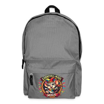 Karneval Maus - Lustig Fasching Kostüm Süß - Rucksack - Mittelgrau - Vorne