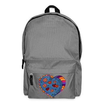 Herz - Rucksack - Mittelgrau - Vorne