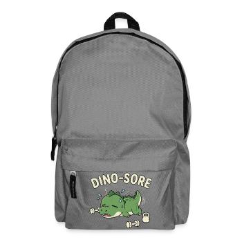 Dino-Quatsch Süßes Fitnessstudio Workout Wunder Dinosaurier - Rucksack - Mittelgrau - Vorne
