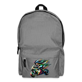 Colorful Flow Moto Illustration - Rucksack - Mittelgrau - Vorne
