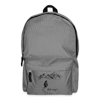 But why? Pinguin Meme Antarktis Schnee Spuren Eis - Backpack - elephant grey - Front
