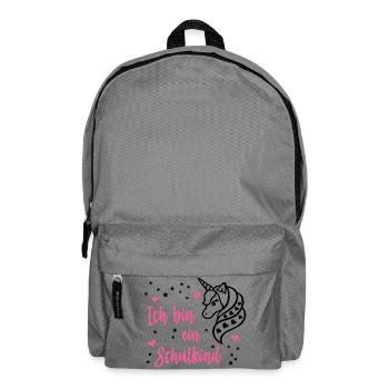 Je suis une licorne d’inscription scolaire à l’école - Sac à dos - gris éléphant - Devant