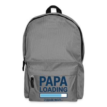 Papa lädt, bitte warten Sie – Bald Vater? - Rucksack - Mittelgrau - Vorne