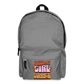 Pregnant Girl Summer – Retro Schwangerschaft Desig - Rucksack - Mittelgrau - Vorne
