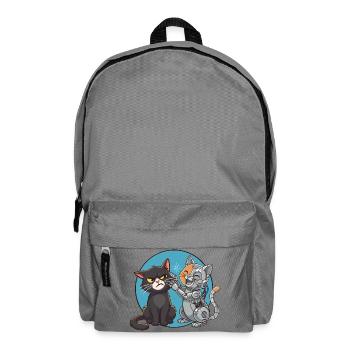 Chat und Roboter - Rucksack - Mittelgrau - Vorne