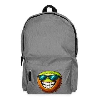 Süßer Kiwi Cartoon Sommer Sonne Grinsen Obst - Rucksack - Mittelgrau - Vorne