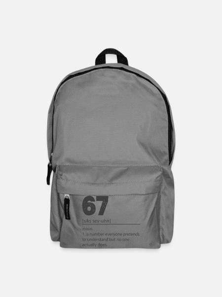 67 - Siebenundsechzig Nummer 67 Meme Sechs Sieben. - Rucksack - Mittelgrau