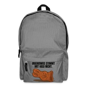 Irgendwas stimmt mit Hasi nicht Ostern - Rucksack - Mittelgrau - Vorne