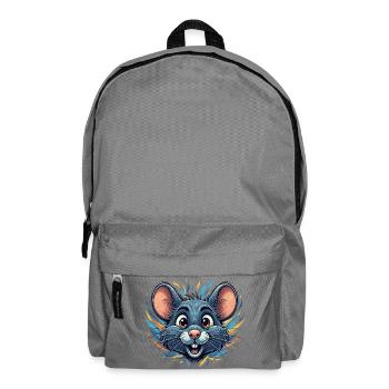 Cheerful rat in a fire of color - Backpack - elephant grey - Front