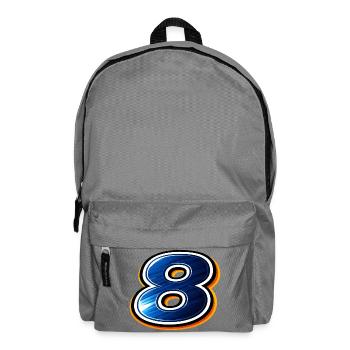 Chemise de football numéro 8 design sportif - Sac à dos - gris éléphant - Devant