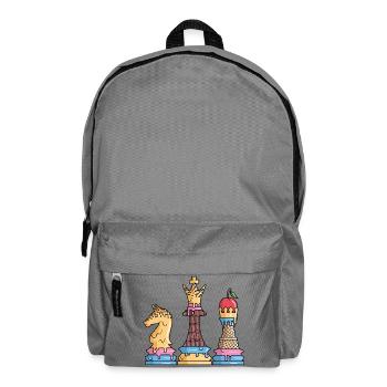 Schachfiguren Eiscreme Schachspiel Kinder Schach - Backpack - elephant grey - Front
