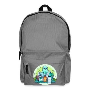 Green Cleaning Spirit Cartoon - Backpack - elephant grey - Front
